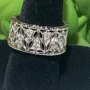 Vintage Sterling Silver Cigar Band Ring Size 9